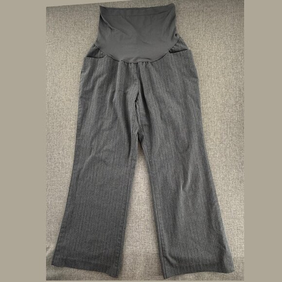 Motherhood Maternity‎ Wide leg Pants Dressy Trousers Gray Large Stretchy - Picture 1 of 13
